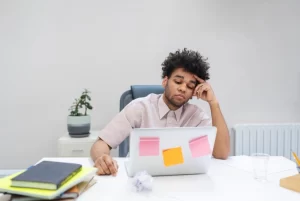 Man working at laptop